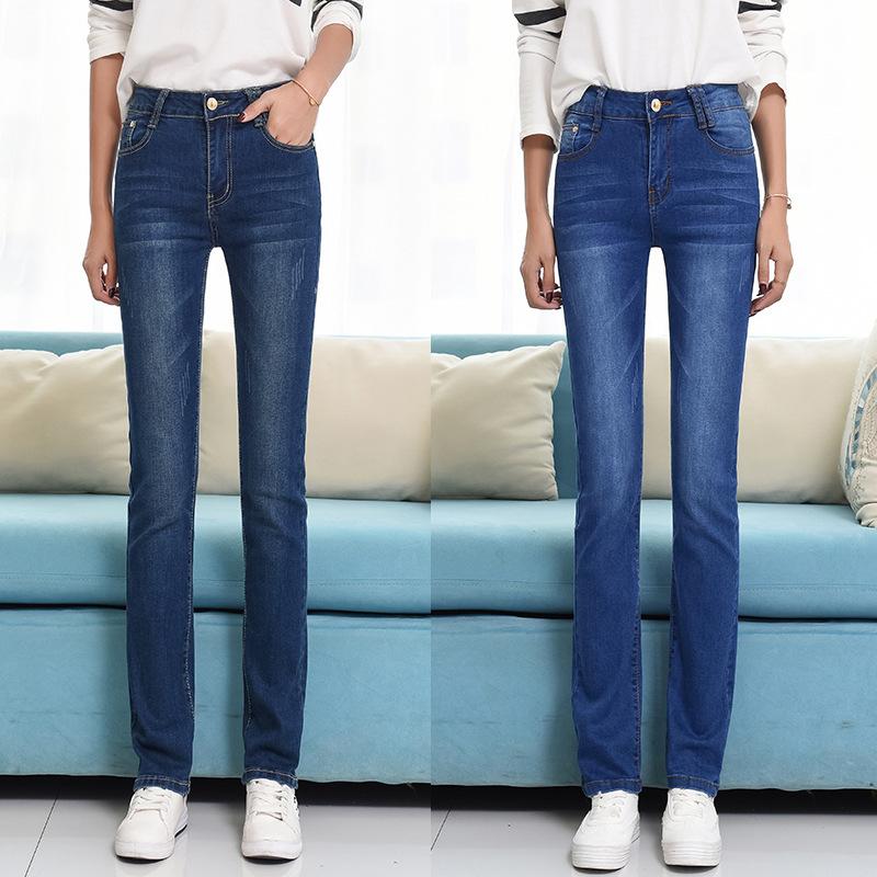

2020 New Women Jeans Boyfriend High Waist Long Pants Spring Summer Vintage Stretchy Full Length Trousers Plus Size, Blue