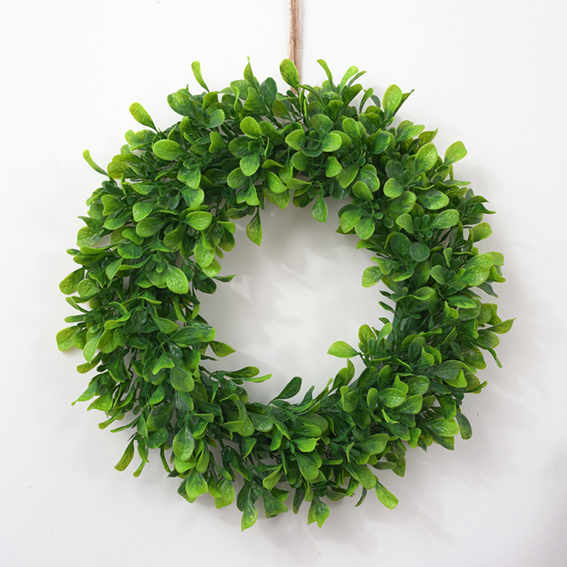 

Artificial Green Plant Garland Simulation Green Plant Garland Home Office Decoration Eucalyptus Leaf Wreath 42cm Home Decor, As the picture