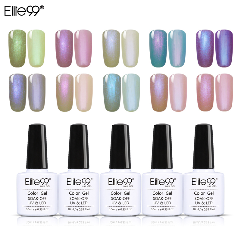

Elite99 10ml Shell Nail Gel Colorful Pearl Gel Polish Soak Off Shiny Shell Pear UV Nail Polish Primer For Art Varnish, Base