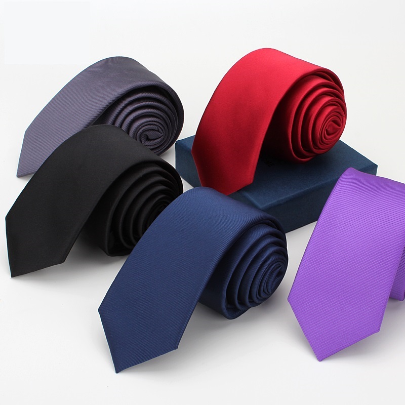 

2020 Brand New Fashion High Quality Mens 5.5CM Slim Solid Color Necktie Wedding Formal Suit Party Neck Tie for Men with Gift Box