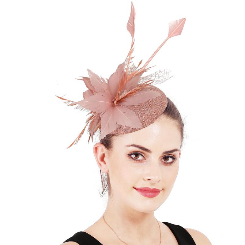 

Mingli Tengda Bride Formal Hat Lady Of Quality Lady Hair Decorate Court Banquet Headwear Flax Gauze
