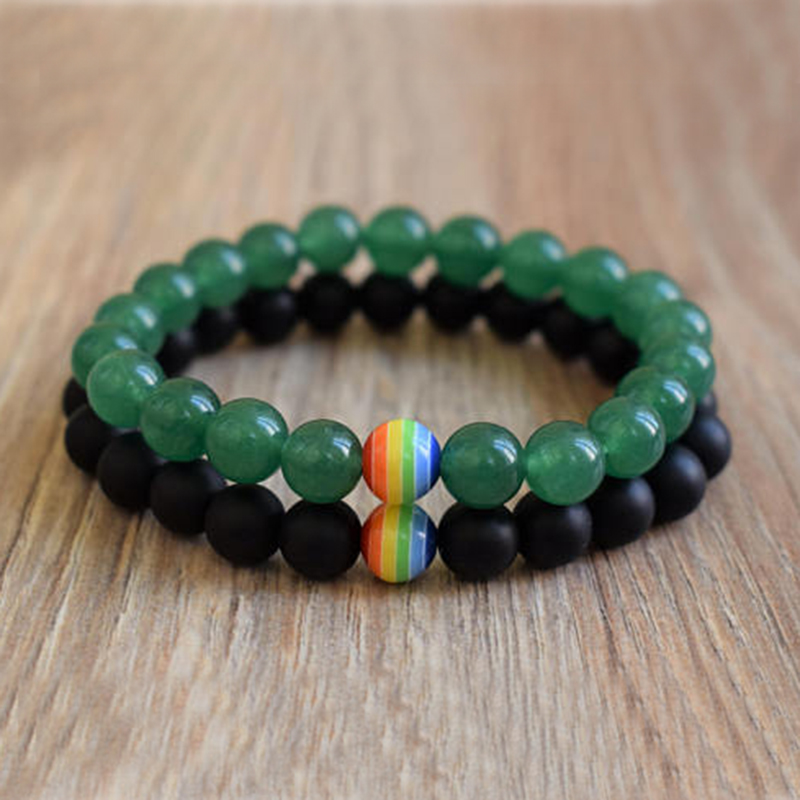 

lesbian girlfriend gay couples hers and hers jewelry gay pride lesbian anniversary gift rainbow bracelet