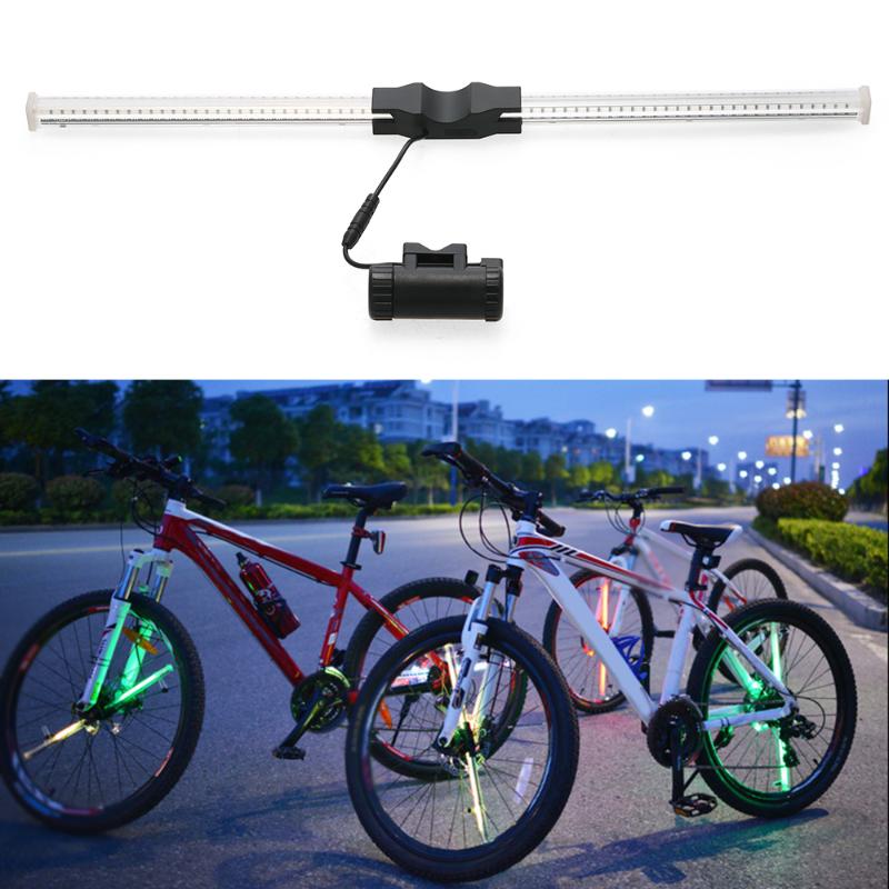 

64 LEDs Wireless Bicycle Spokes Tire Light Color Changing Programmable Flash Light for Bicycle Spoke Wheel Bike Lamp