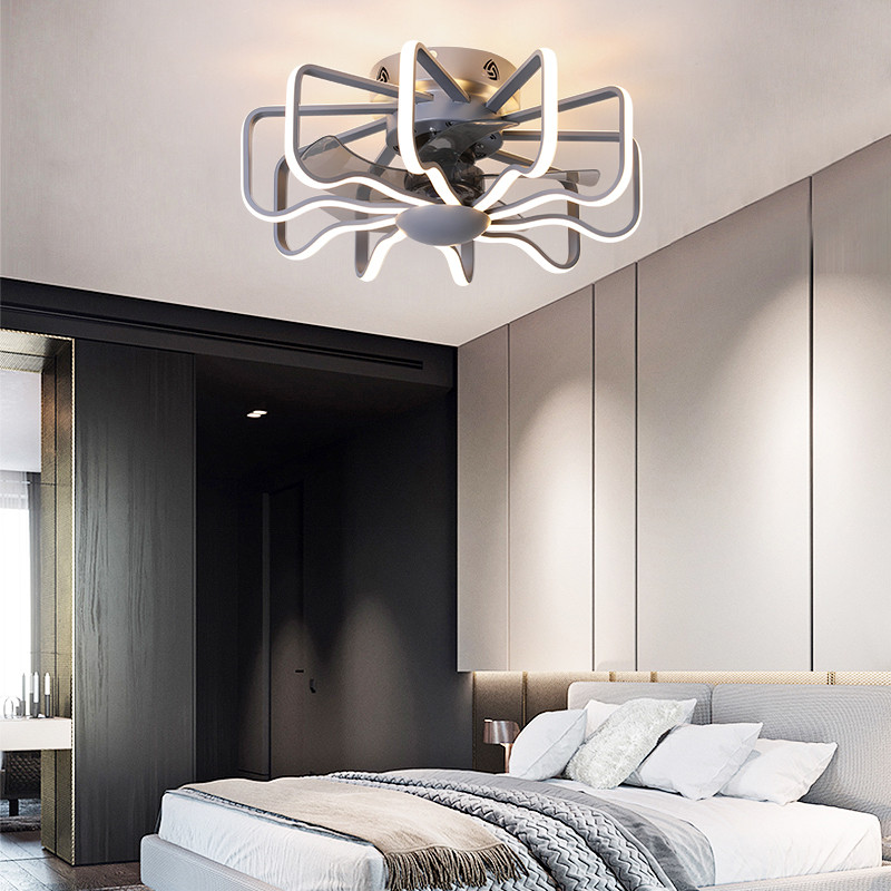 

Modern Fan Led Ceiling Fan Remote Control Sealing With Light 110V 220V Ceiling Light For Room Living Room