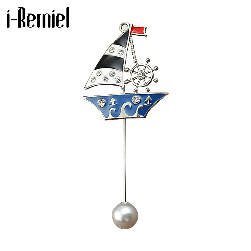 

i-Remiel British Style Five-pointed Star Pins and Brooch Sailing Eagle Bottle Cap Long Needle Brooch for Men Women Suit Dress