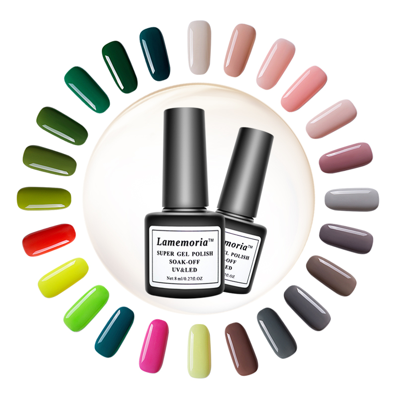 

Lamemroia 8ml Nail Gel Art Polish 36 Colors for Your Choice UV LED Fast Dry Long Lasting Soak Off Lacquer Varnish Fashion, Lm003
