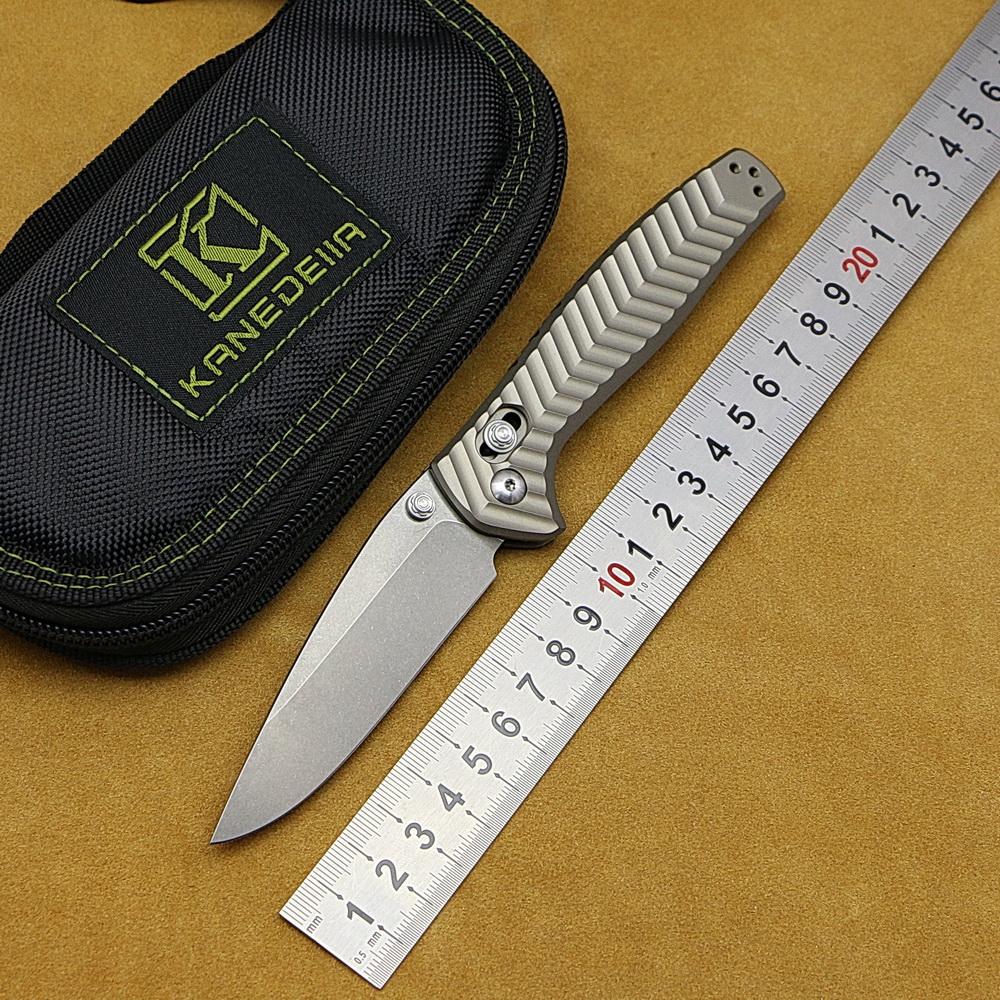 

Kanedeiia 781 M390 Steel Titanium handle Foldable knife outdoor camping pocket Survival Hunting Kitchen Knives utility EDC Tools