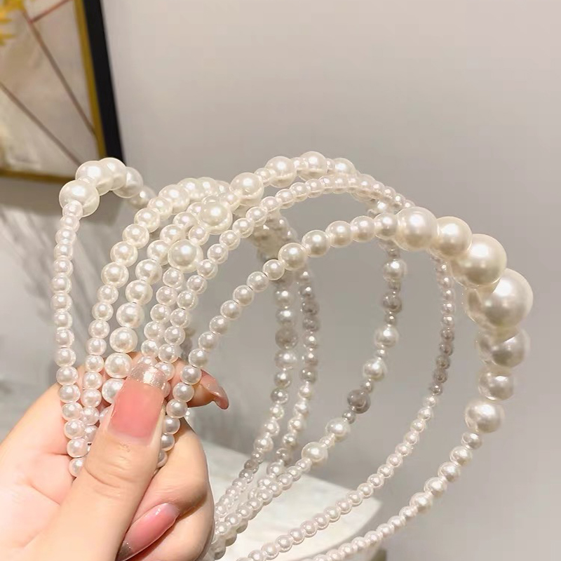 

Popular Pearl Headbands Fashionable Woman Summer Hair accessories Girls HairBands Hair Styling Tools Headwear Hoop