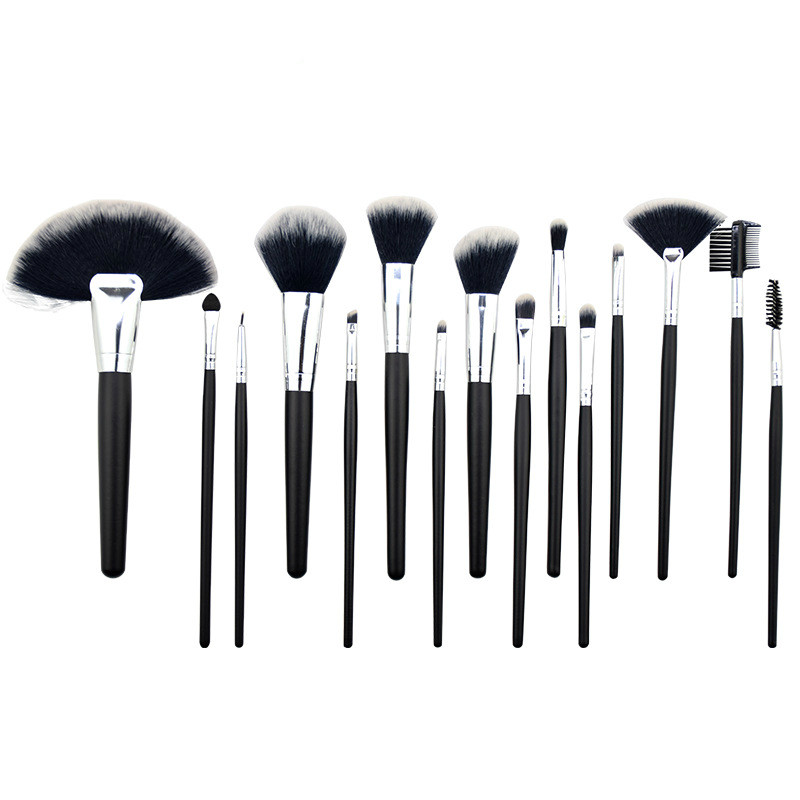 

Makeup Brush 15/Pcs With Package Makeup Brush Set Foundation Wooden Handle Portable Eye Shadow Beauty Tools