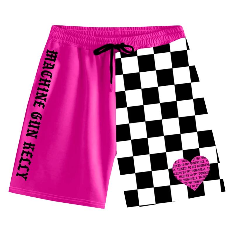 Machine Gun Kelly Tickets to My Downfall Rapper Harajuku Cotton Shorts 3D Women's Sexy Style Fast Drying Drawstring Shorts-image-568456436
