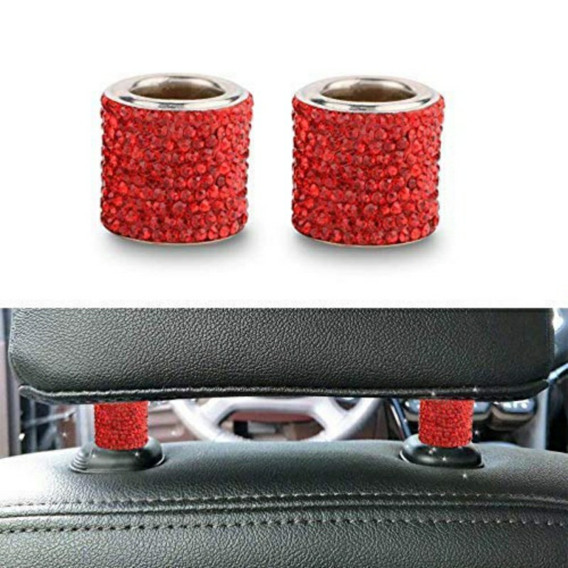 

New 1PCS Seat Rod Diamond Ring Car-styling Car Ornament Crystal Car Seat Headrest Collar Decor Interior Moulding