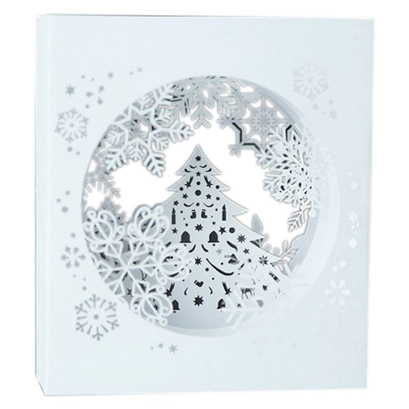 

Christmas Cards 3D Up Christmas Holy snowflake Handmade Custom Greeting Cards Gifts Souvenirs Postcards