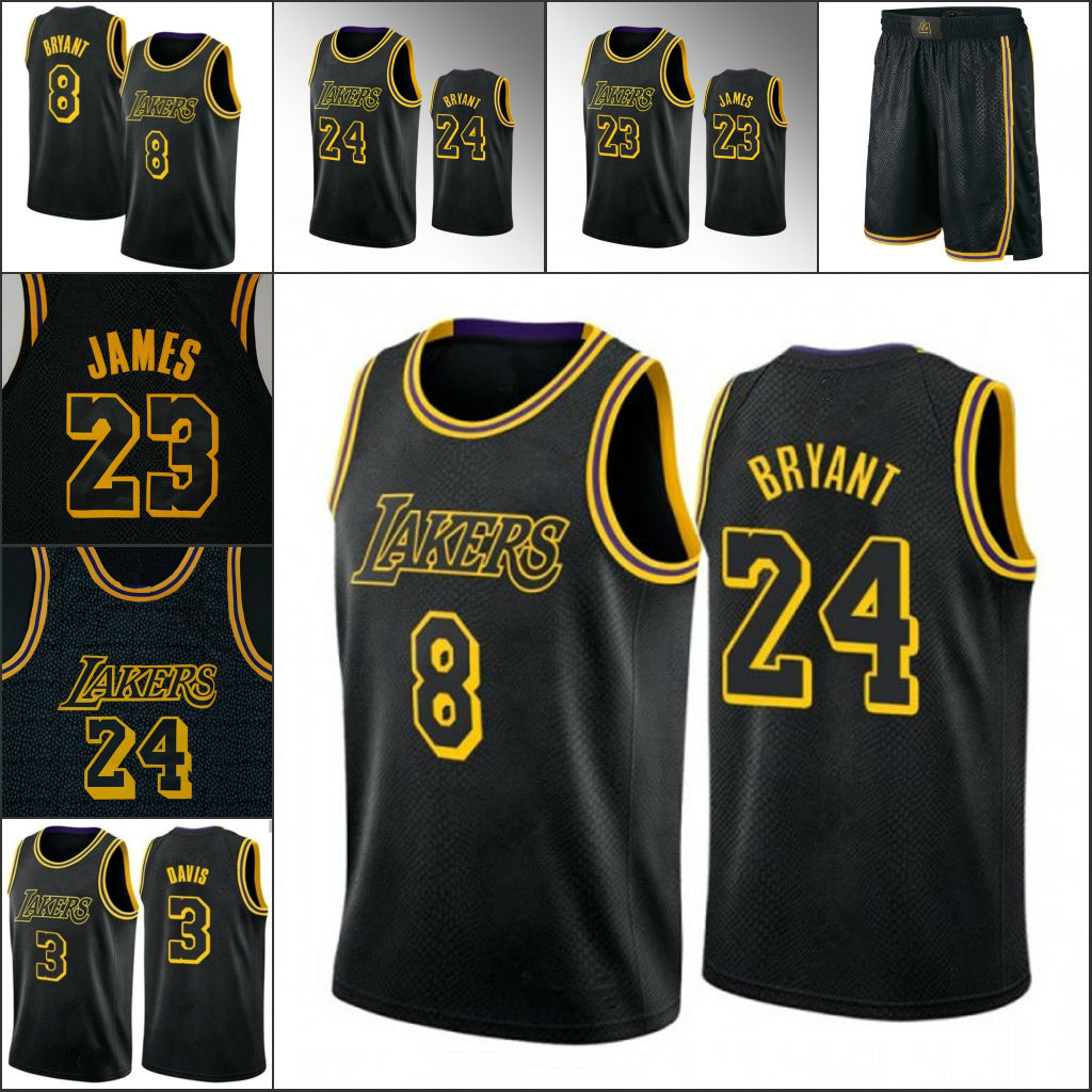 lebron lakers jersey black