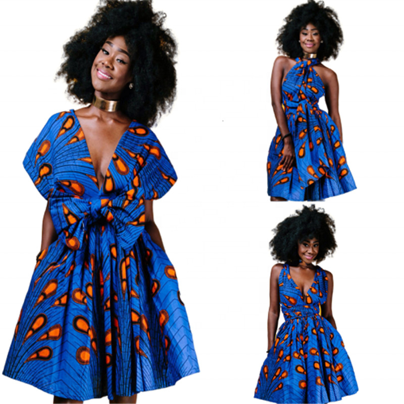 

Wholesale Print African Kitenge Design Party Dress Women 2020, Fqsa006