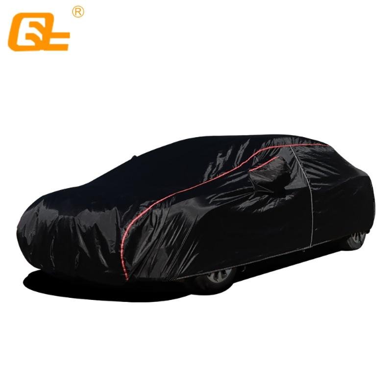 

210T Universal full car covers outdoor prevent sun snow rain dust frost wind and leaves black fit suv sedan hatchback