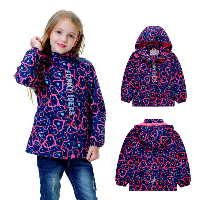 

Windproof Waterproof Girls Jacket Warm Spring Autumn Baby Jackets Girls Coats Hooded Polar FleeceChildren Outerwear For 3-12 y, Red
