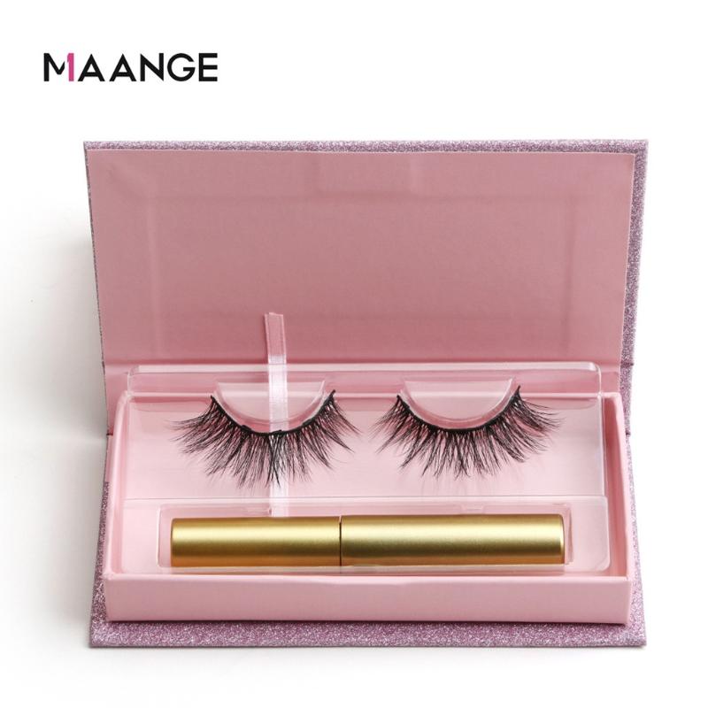 

3D Mink Lashes False Eyelashes Natural Hair Imitation Sable Magnetic False Eyelashes With Magnetic Eyeliner Liquid D300729