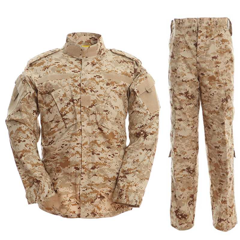 

Tactical Camouflage Jacket Pants Sets Men Women Army Fans CS Uniform Combat US Outdoor Camping Fishing Hunting Clothing, Desert fa007