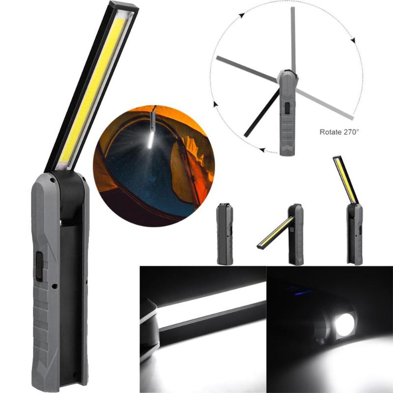 

Protable Spotlight Working Light COB+LED Rechargeable Magnetic Torch Flexible Inspection Lamp Cordless Worklight Outdoor CD