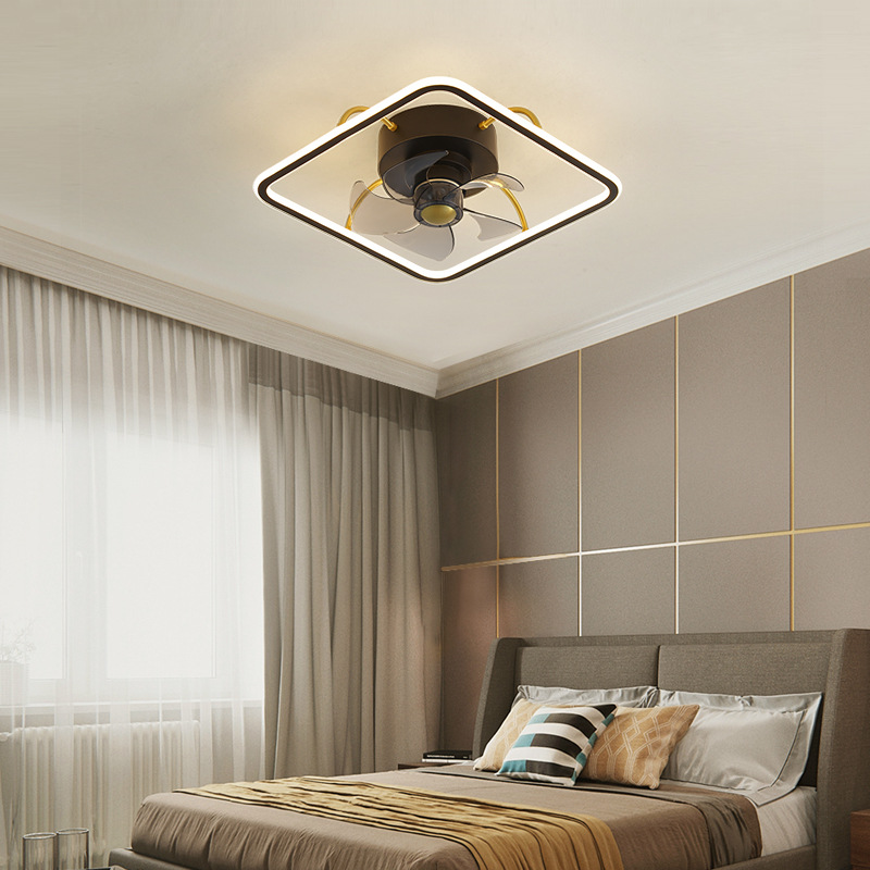 

Nordic ceiling fan lamp bedroom household modern simple study restaurant electric fan integrated eye protection children's lamp