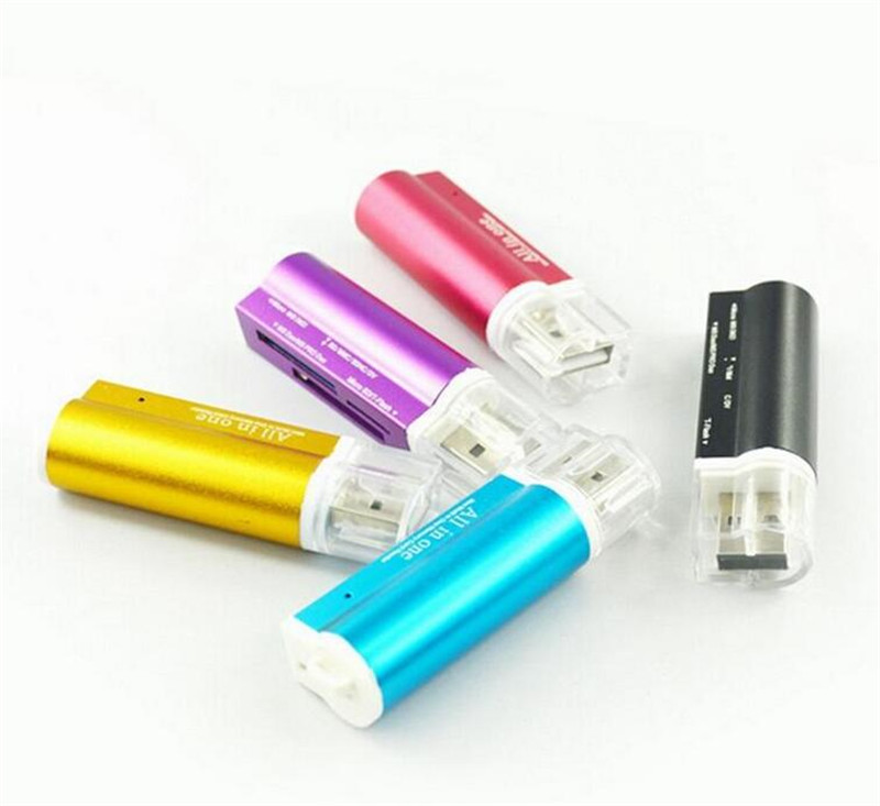 

New Lighter Shaped All In One USB 2.0 Multi Memory Card Reader for Micro SD/TF M2 MMC SDHC MS DHL FEDEX