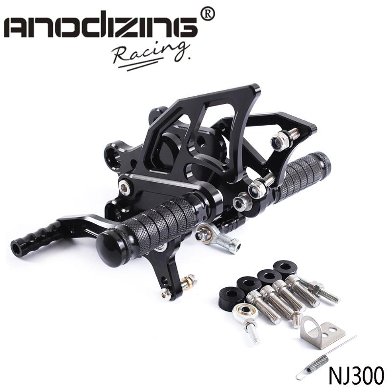 

Full CNC Aluminum Motorcycle Adjustable Rearsets Footpeg Rear Sets Foot Pegs For NINJA300 NINJA 300 NINJA300R 2013-2020