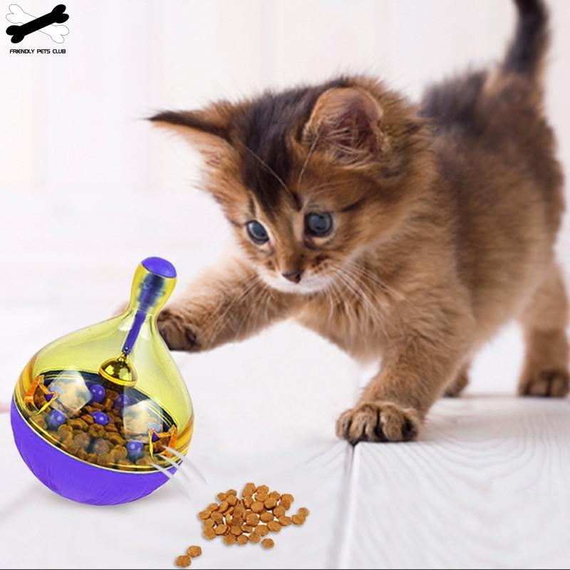 

Pet Dog Fun Bowl Feeder Cat Feeding Toys Pets Tumbler Leakage Ball Pet Training Exercise Fun Bowl Friendly Pets 2810