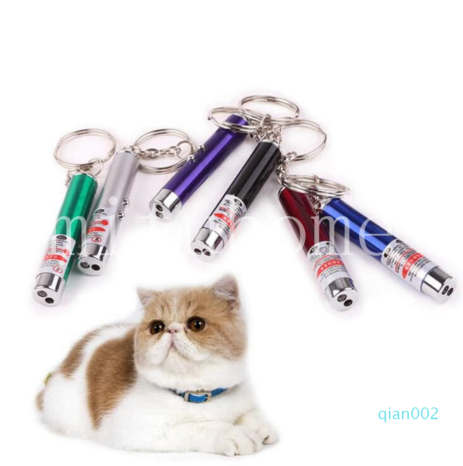 2in1 Red Laser Pointer Pen LED Flashlight Presentation AA Lazer Pet Cat Dog Toy
