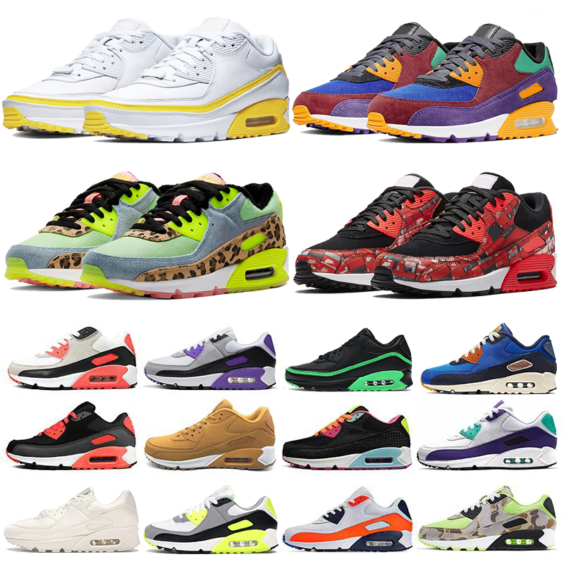 

Classic 90OG volt Mens womens Running Shoes Undefeated White Optic Yellow 90s Hyper Grape reverse Trainers Cushion Surface Sports Sneakers, 39 nic