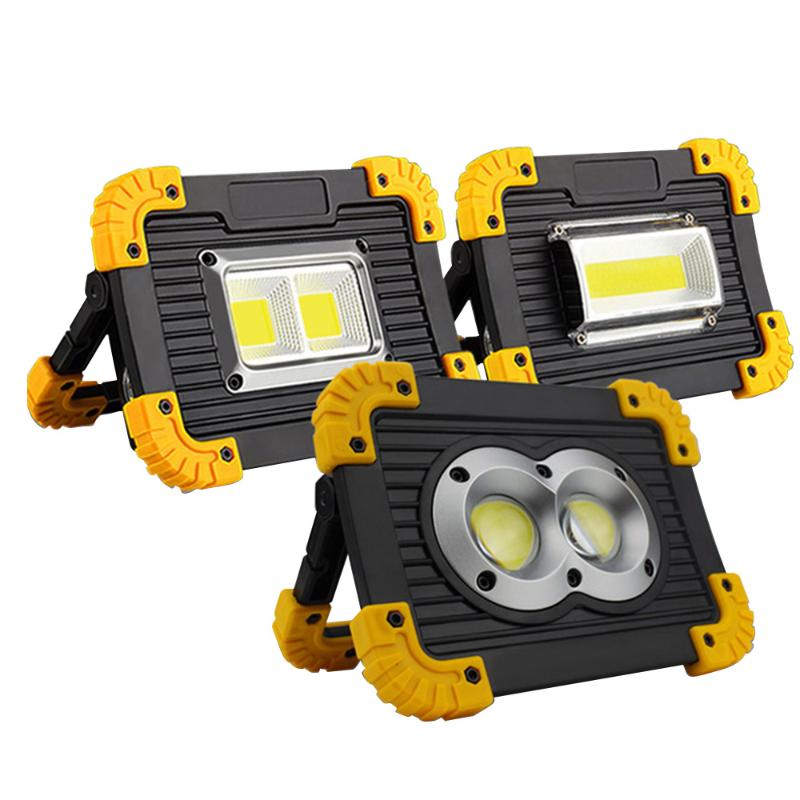 

LED Portable Spotlight COB Work Light Rechargeable Outdoor Light for Hunting Camping Lantern 1pc