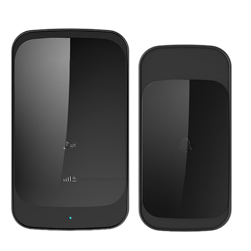 

Wireless Smart Doorbell Digital AC Wireless Doorbell Household Waterproof PressSensor Doorbell(EU Plug