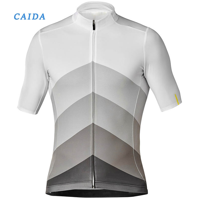 

CAIDA 2020 Only Way is Up Cycling Jersey Bike Short Men' Cycling Ciclismo Bicicleta Sportswear Maillot Ciclismo Breathable, Gray