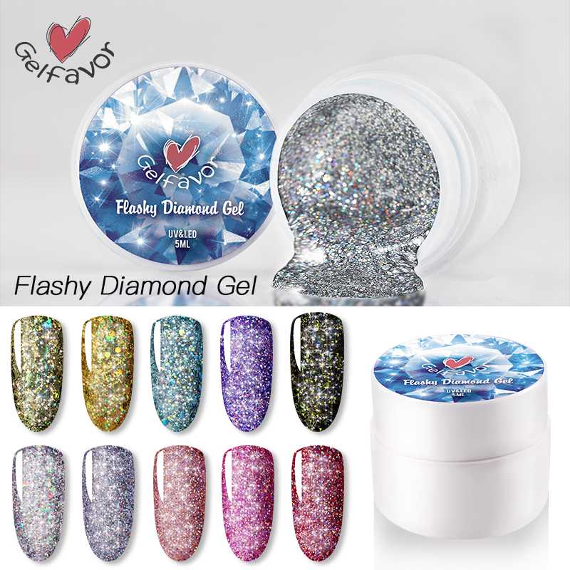 

5ml Super Shining Platinum Paint Gel Lacquer Soak Off Glitter UV LED Glitter Sequins Nail Polish Diamond Gel Starry Platinum, P283