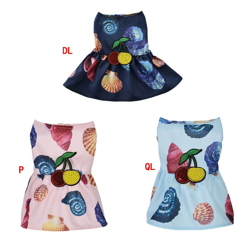 

Skirt For Small Medium Dogs Chihuahua Dress For Puppy Summer Dog Nch Beach Dress Pet Dog Puppy Clothes Princess Printing, Pink