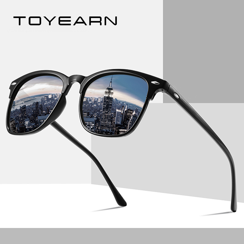

Classic Vintage Polarized Square Sunglasses Men Fashion Brand Designer Mirror Lens Driving Sun Glasses For Male Driver UV400