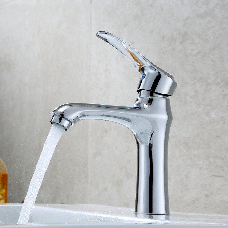 

Freeship Good Quality Bathroom Sink Faucet Brass Single Handle Basin Faucet Cold and Hot Bathroom Mixer Tap