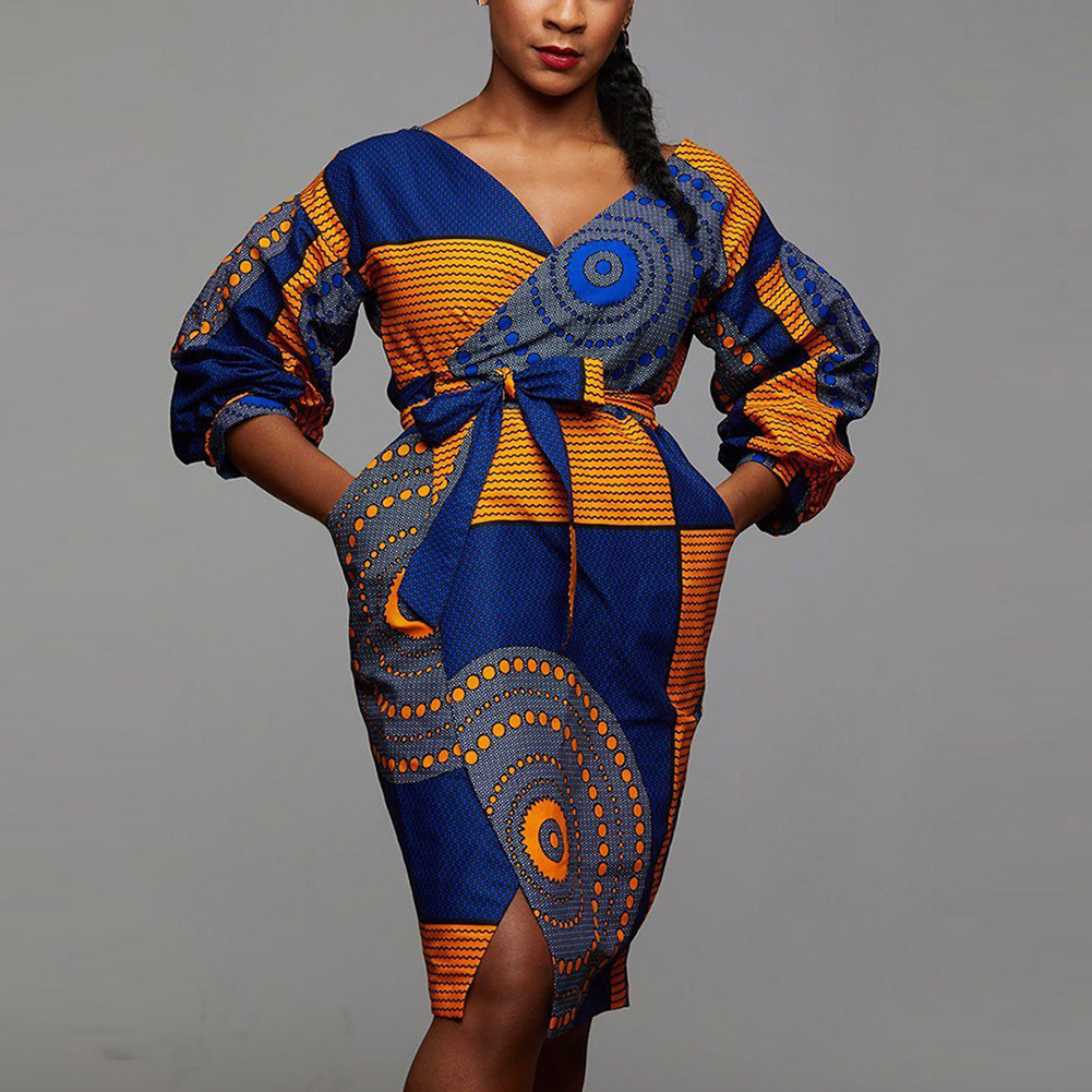 one sleeve ankara dress
