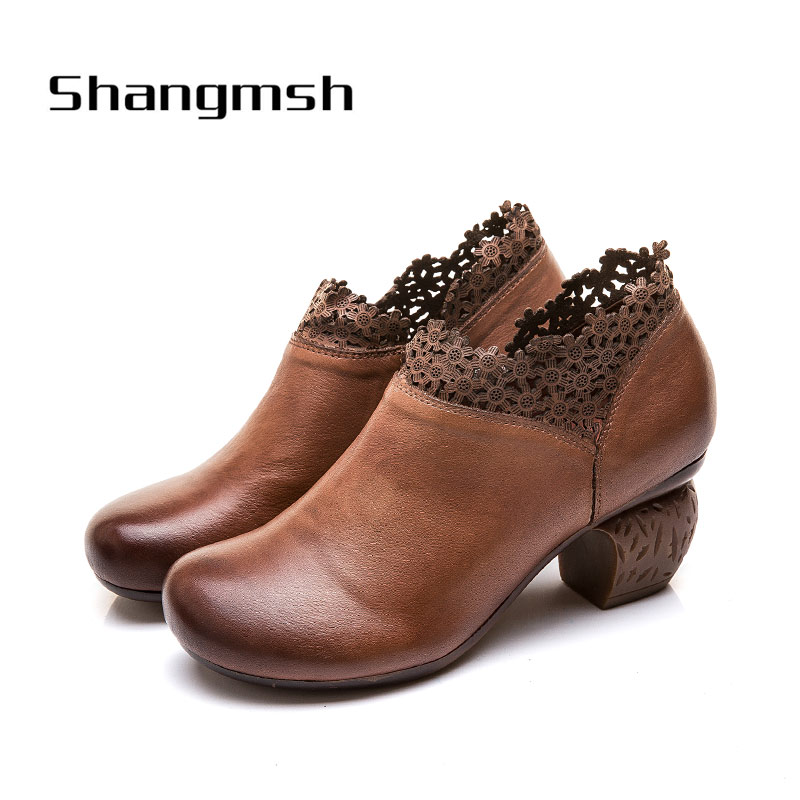 

Brown Wedges Pumps Flower Lace Platform Pump Shoes High Heels shoes female pumps women chaussure femme talon 19669, Black