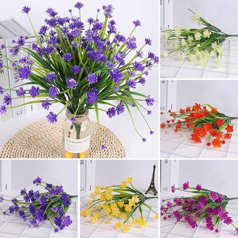 

Colorful Artificial Flowers Wedding Simulation Flower Beautiful Fake Flower Bouquet DIY Party Decoration Faux Artificial Plant, White