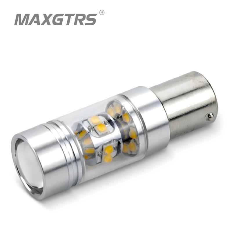 

2x 140W S25 BA15S 11561157 7440 7443 LED Chip W21W Reverse Lights Tail Reversing Turn Signal Lamp P21W DRL Stop Backup Bulb, As pic