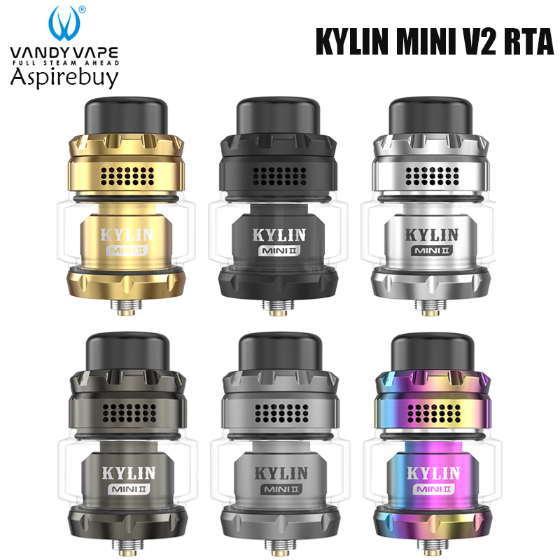 

Vandy Vape Kylin Mini V2 RTA Tank 5ML Electronic Cigarette Atomizer VandyVape Fit Prebuilt Fused Clapton Coil Vaporizer Authentic