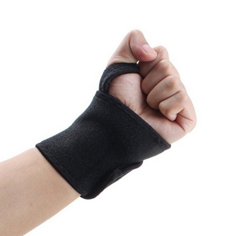 

2pcs/Set Sport Wrist Support High Quality Elastic Rubber Adjustable Wristband Bracer Black YD/HW02