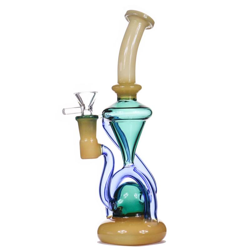 

2020 Vortex Dab Rig New Recycler Oil Rigs Wax Water Bong Pipe Heady Klein Bongs with bowl or quartz banger bubbler cyclone beaker