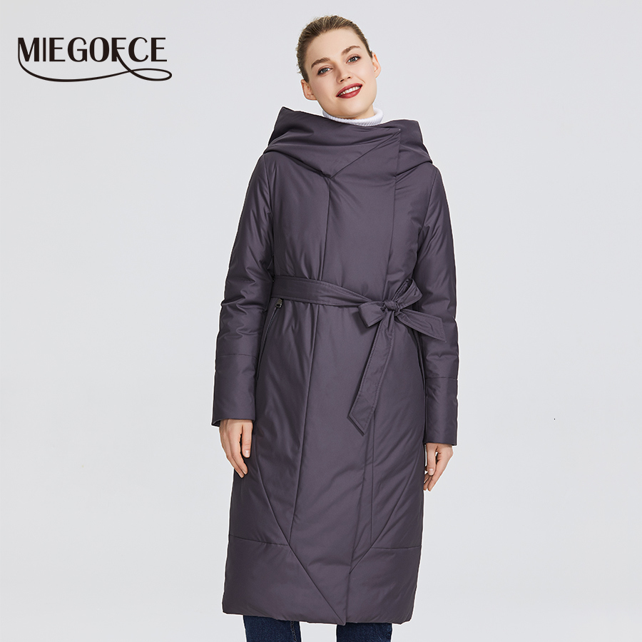 

MIEGOFCE 2020 New Collection Women's Coat With a Persistent Collar Padded Jacket and Has a Belt That Will Emphasize The Figure, 604 dark blue