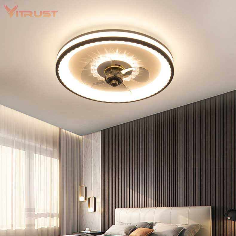 

Creative Invisible Fan LED Ceiling Light Remote Control Dimmable Ultra-Quiet Can Timing Fan LED 36W