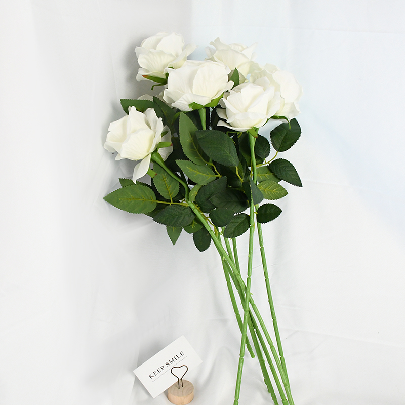 

1-5pcs Beautiful Artificial Rose Flower Simulation Flannel Flower Wedding Bouquet Flowers Branch Family Party Layout Decoration, F10
