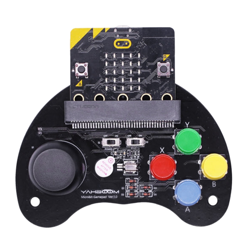 

For Micro:Bit Robot Control Handle Game Joystick Stem Education Graphic Programmable Handle Game Machine Toy(Without Micro:Bit
