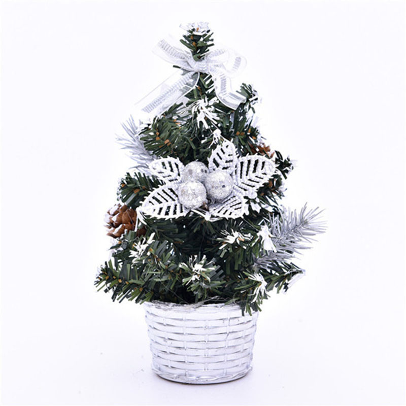 

20cm Artificial Table Mini Christmas Decoration Tree Home Festival Miniature Kerst Navidad 2020 New Year Gifts Family