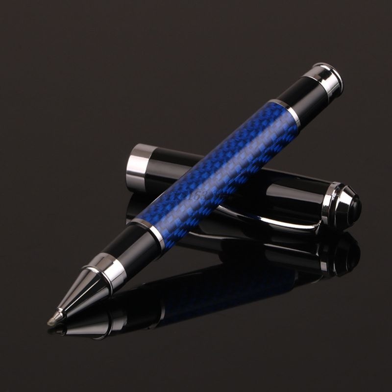 

Carbon Fiber Signature Gel Ballpoint Pen Black Ink Business Writing Stationery