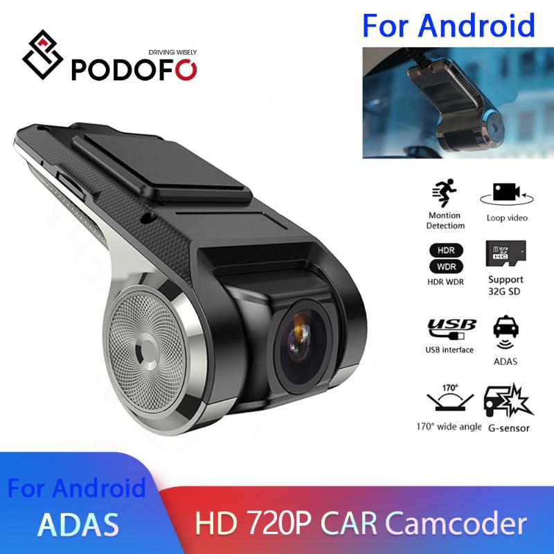 

Podofo HD Dash Cam Dvr Dash Camera Car DVR ADAS Dashcam android Car recorder cam Night Version HD 720P Auto Recorder
